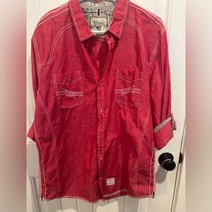 Drill western wear Men's Red Shirt XL SLIM Fit